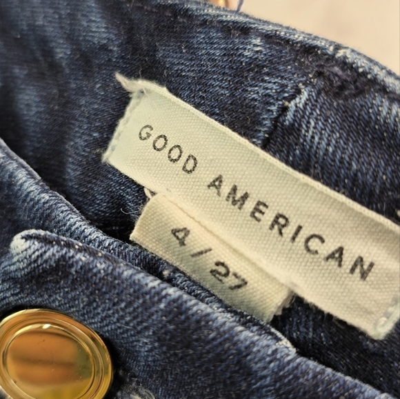 Good American Jeans Womens 4 27 High Rise Good Legs Denim Dark Wash Skinny - Picture 3 of 11